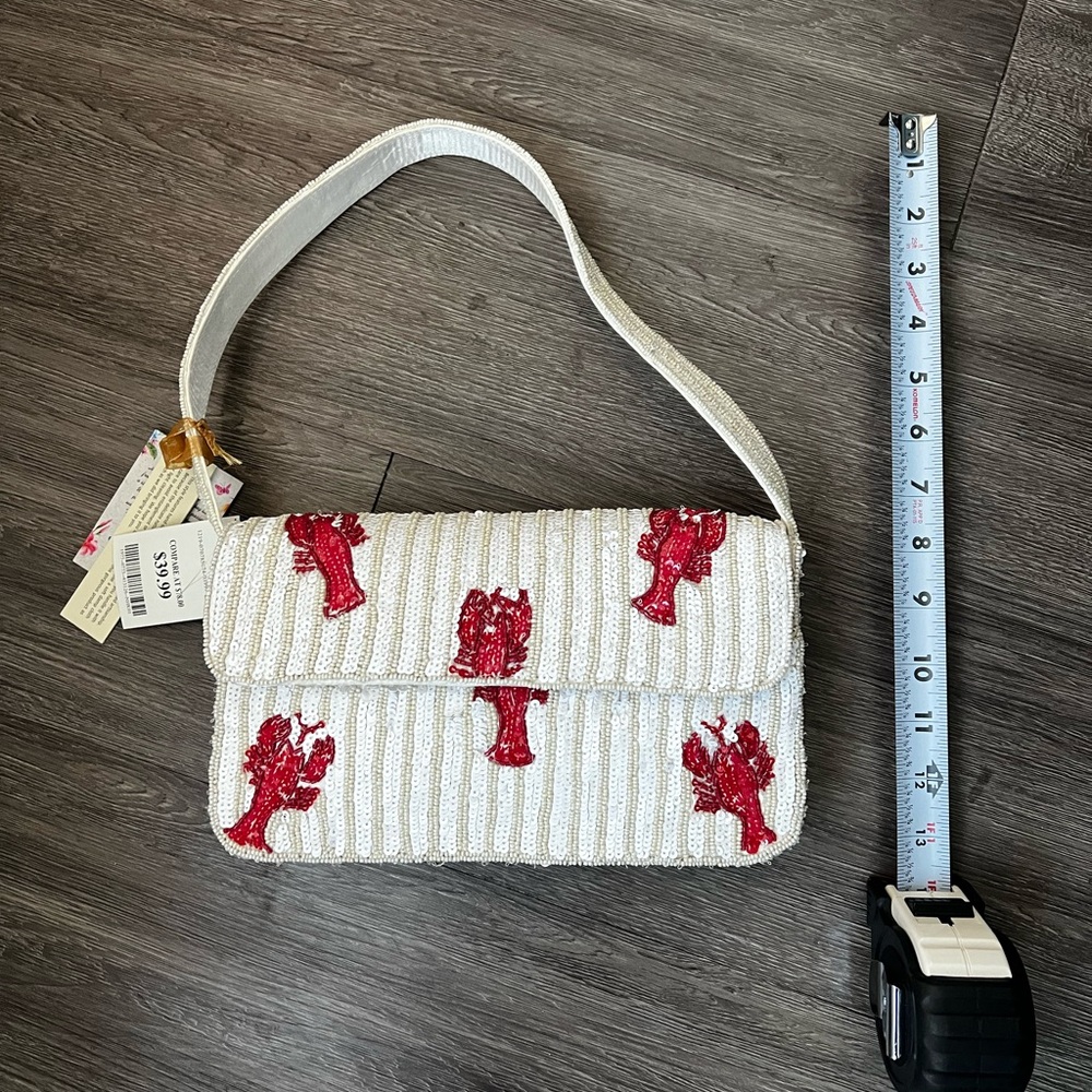 NWT Made in India Beaded Lobster Bag - Picture 6 of 9